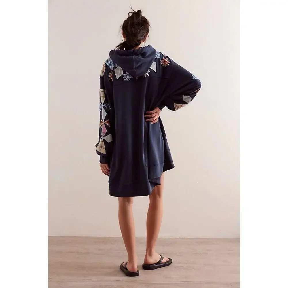 NWT Free People FP Movement Saint Sweatshirt Blue Size Large